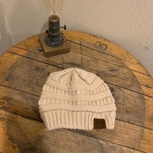 C.C Cream Knit Beanie